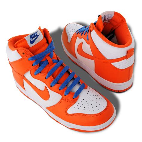 dunks shoes orange high top